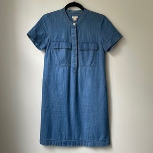 J. Crew Factory chambray shift dress, size 0
